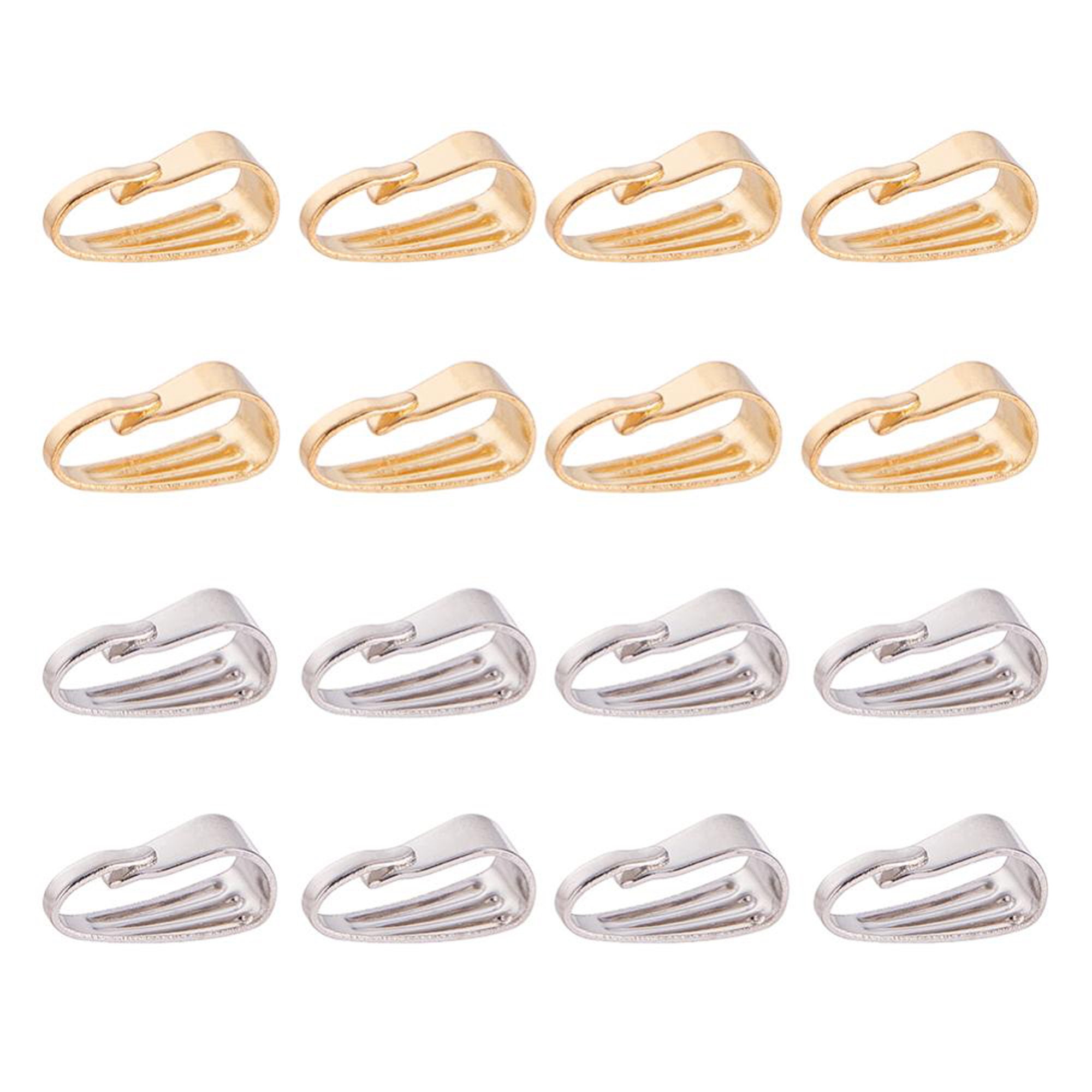 100-500PCS DIY 18K GOLD Jewelry Making Findings Connectors Pinch Bails Sale 