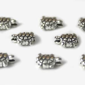 Sea Turtle Beads, Turtle Pendants, Antique Silver, DIY Jewelry Supplies, 10X7.5mm, 20 pcs