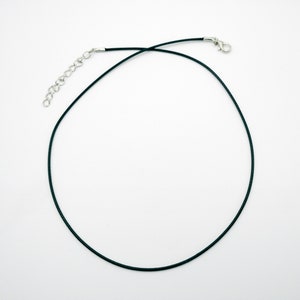 17&quot;-24&quot; Inches 1.5/2mm Black Waxed Cotton Cord Choker Necklace For Pendants Necklace Jewelry Making