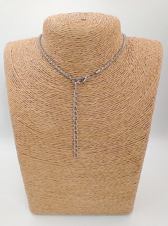 18-21 Inch Stainless Steel Silver Venetian 3mm Box Chain Necklace 18-21 Inch Stainless Steel Silver Venetian 3mm Box Chain Necklace