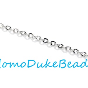 Zilveren kabelketting, gerhodineerd, 2 x 1,5 mm, 3 ft, benodigdheden voor het maken van sieraden