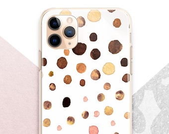 Polka Dots iPhone 16 15 14 13 12 11 X xr / Watercolor Pink Brown Samsung 24 23 22 21 Note 20 / Minimalistic Geometry Case Google Pixel 9 8 7