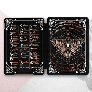 Witchcraft Air 5 4 3 2 Cover Black Magic Occult iPad Pro 13 12.9 11 2022 Case Gothic Butterfly iPad Mini 7 6 Witch 10.2 10.5 10.9 Dark Moth
