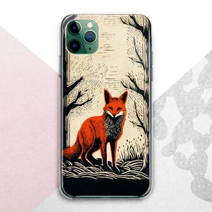 Red Fox Case iPhone 16 15 14 / Boho Illustration Samsung 24 23 22 Cover / Wildlife Animal Google Pixel 9 8 Case / Cute Forest Galaxy Note 20
