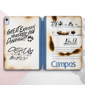 Burned Anime Book iPad Cover / Manga Fan Smartcover / Deku Notebook Design