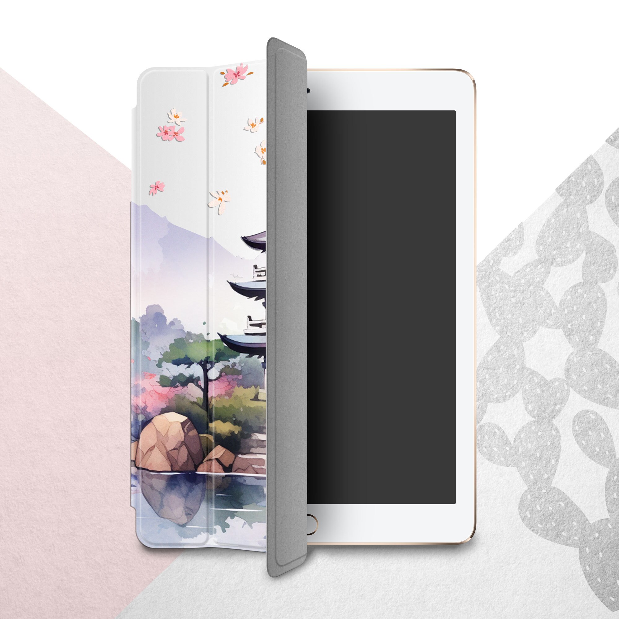 Japanese Landscape iPad Case: Sakura Art Cover - Etsy