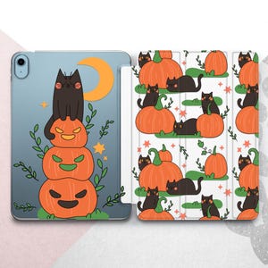 Halloween Black Cat iPad Case: Pumpkin Patch Cozy Cover