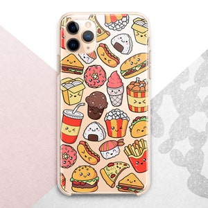 Cute Food iPhone 16 15 14 13 12 11 Case / Fast Food Samsung 24 23 22 21 Cover / Pizza Google Pixel 9 8 7 6 / Junkfood Galaxy Note 20 Sweet
