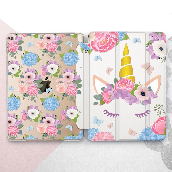 Cute kids Apple iPad 10.2 silicon case w/strap. Brand New. Pink unicorn  design.