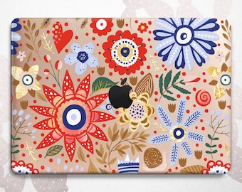 Boho Wildflower Macbook-skal / Blommig ornamentfodral