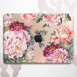 Vintage Flower Macbook Pro 16 A3186 15 14 13 2022 2020 cover Floral Macbook Air 13 11 A2681 Pretty Peonies Hard Retina for Her case Peony M4