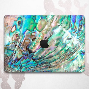 Abalone Shell Macbook Air 15 13 11 case / Gold Marble Hard Mac Pro M4 16 15 14 / Sea Texture Plastic Macbook 2025 2024 / Ocean Mineral cover