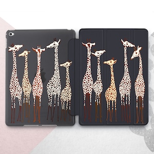 Custodia iPad Pro 13 12 9 11 2024 con giraffa africana / Custodia iPad Mini 7 6 5 Air 4 con animale da safari / Custodia iPad 10.9 10.5 10.2 con Africa carina