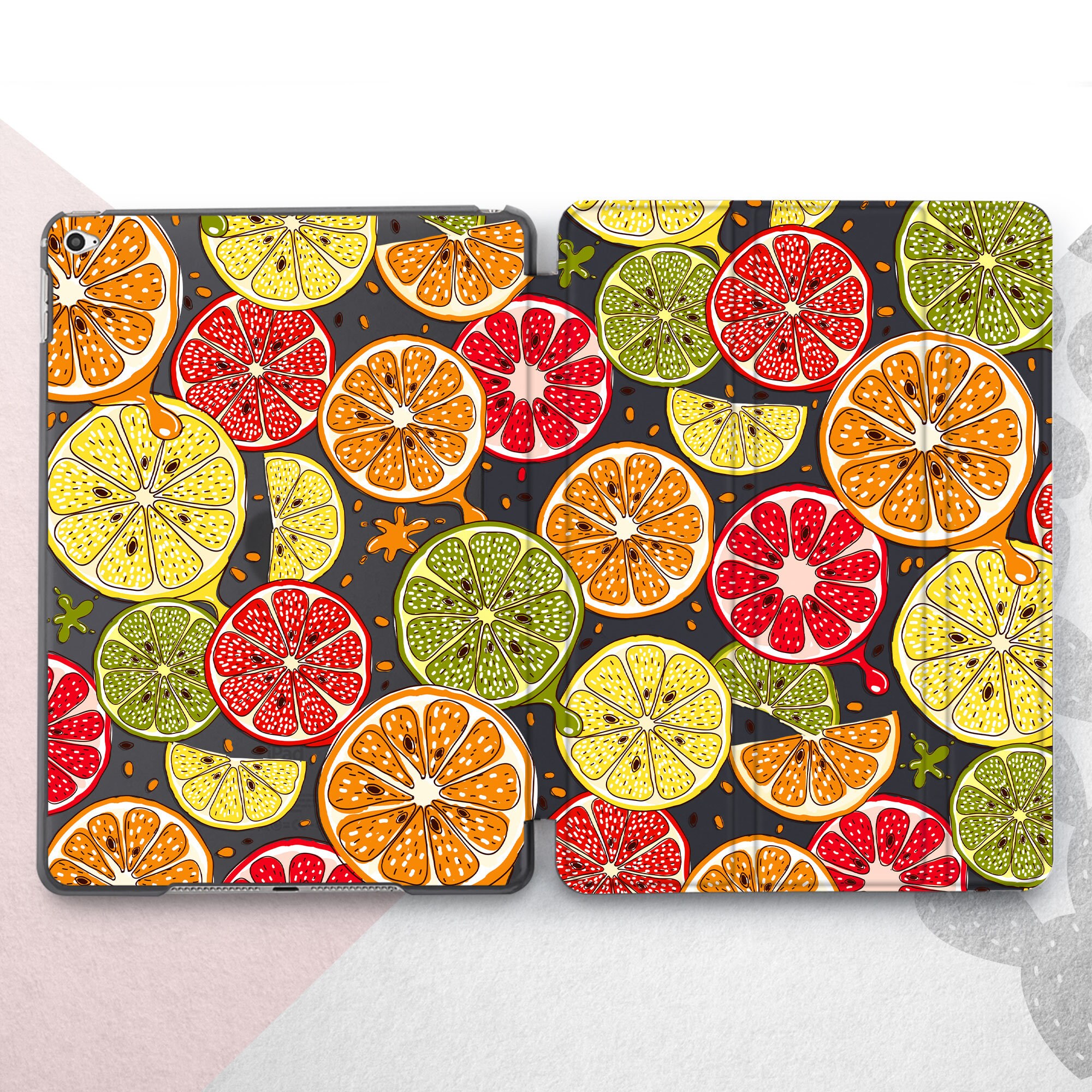 Colorful Citrus Fruits iPad Case: Lemon, Grapefruit & Orange - Etsy UK