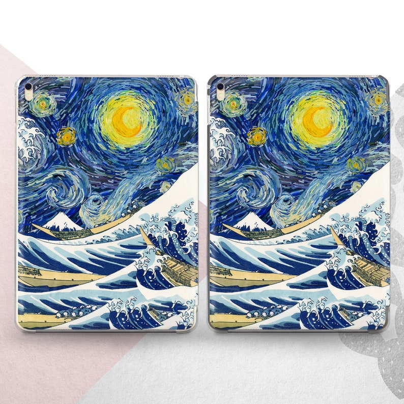 Kanagawa iPad Pro 12.9 11 2022 A2379 Case iPad Mini 6 5 Great Wave iPad Air 4 Cover Van Gogh Starry Night iPad 10.9 10.5 10.2 Classical Art image 7