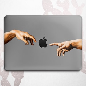 Creation Of Adam Hands Macbook Pro 16 2024 15 14 13 case Michelangelo Macbook Air 15 13 2025 A2681 11 Famous Art Hard cover Painting Retina