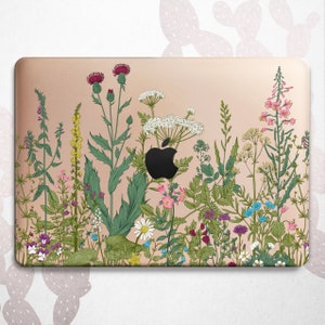 Wildflower Macbook Pro 16 15 14 inch cover / Floral Mac Air 13 11 M4 M3 M2 2025 2024 / Flowers A2179 A2485 Hard case / Garden Macbook Retina