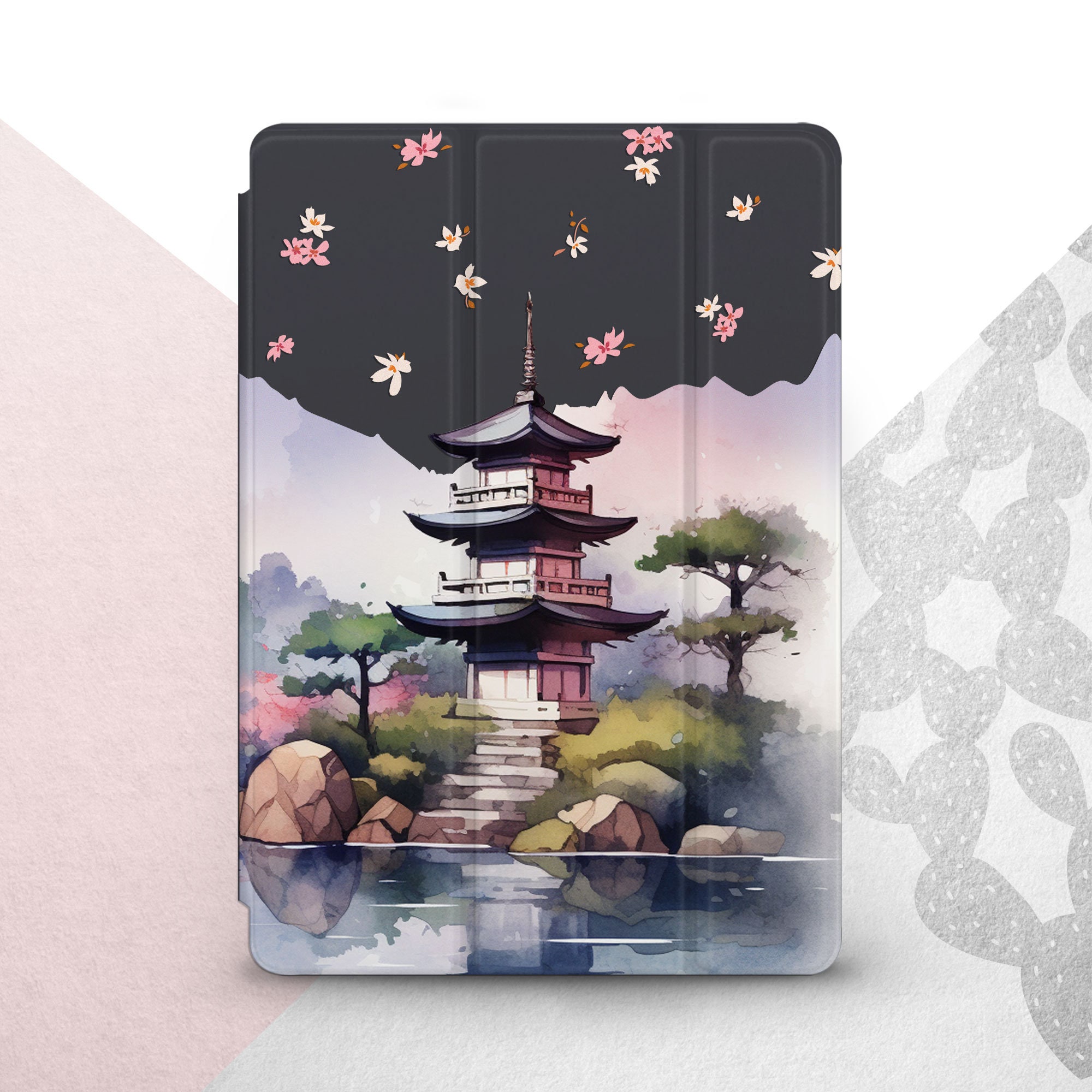 Japanese Landscape iPad Case: Sakura Art Cover - Etsy