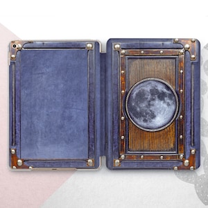 Magic Book iPad 10.9 10.5 10.2 Case / Celestial Moon iPad Mini 7 6 5 4 A2995 Air 3 2 / Wood iPad Pro 13 12.9 11 2024 2022 Vintage Sky Cover