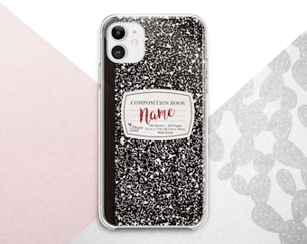 Composition Book iPhone Case: Personalized School Phone Cover
