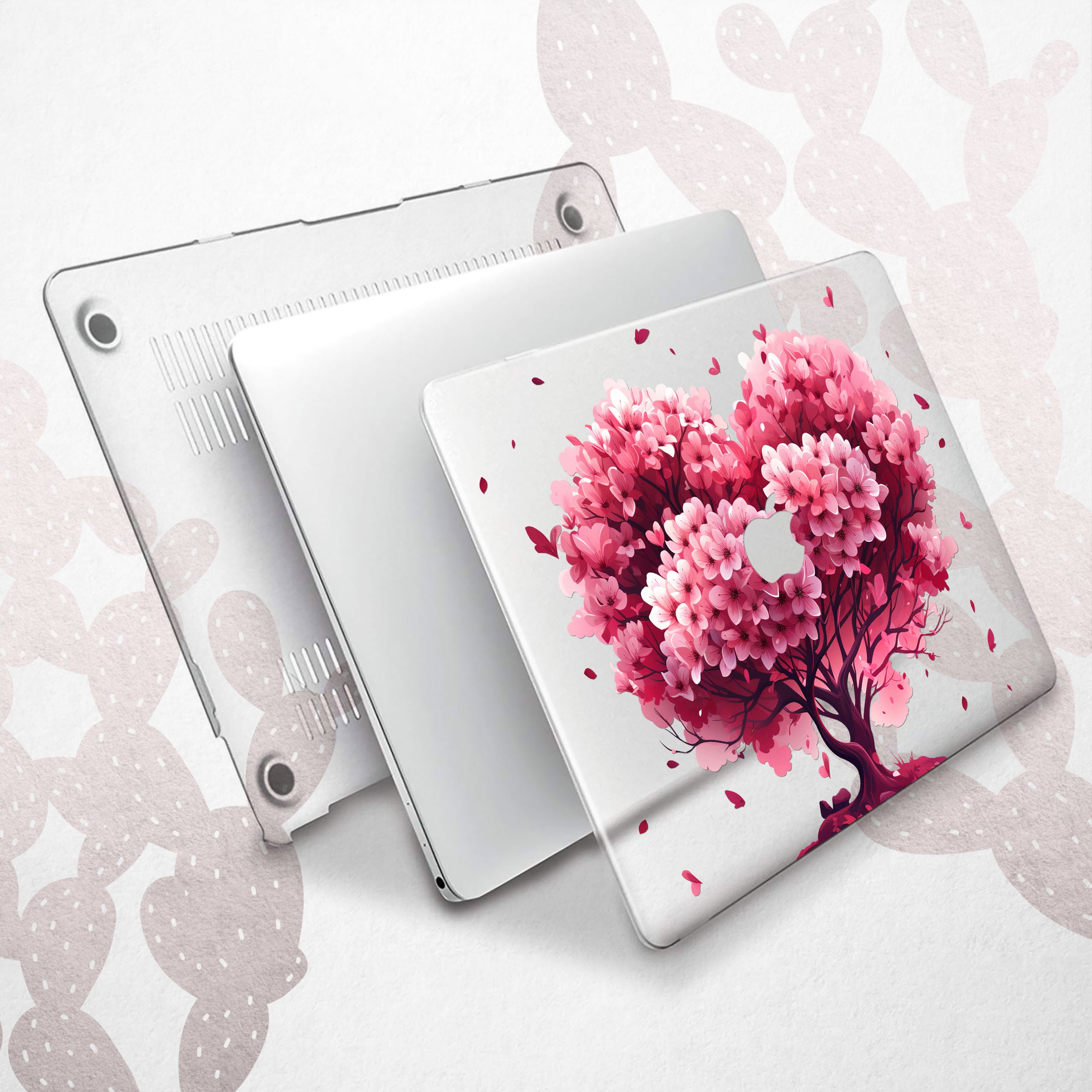 Sakura Heart MacBook Pro 16 15 14 Case Cherry Blossom Mac