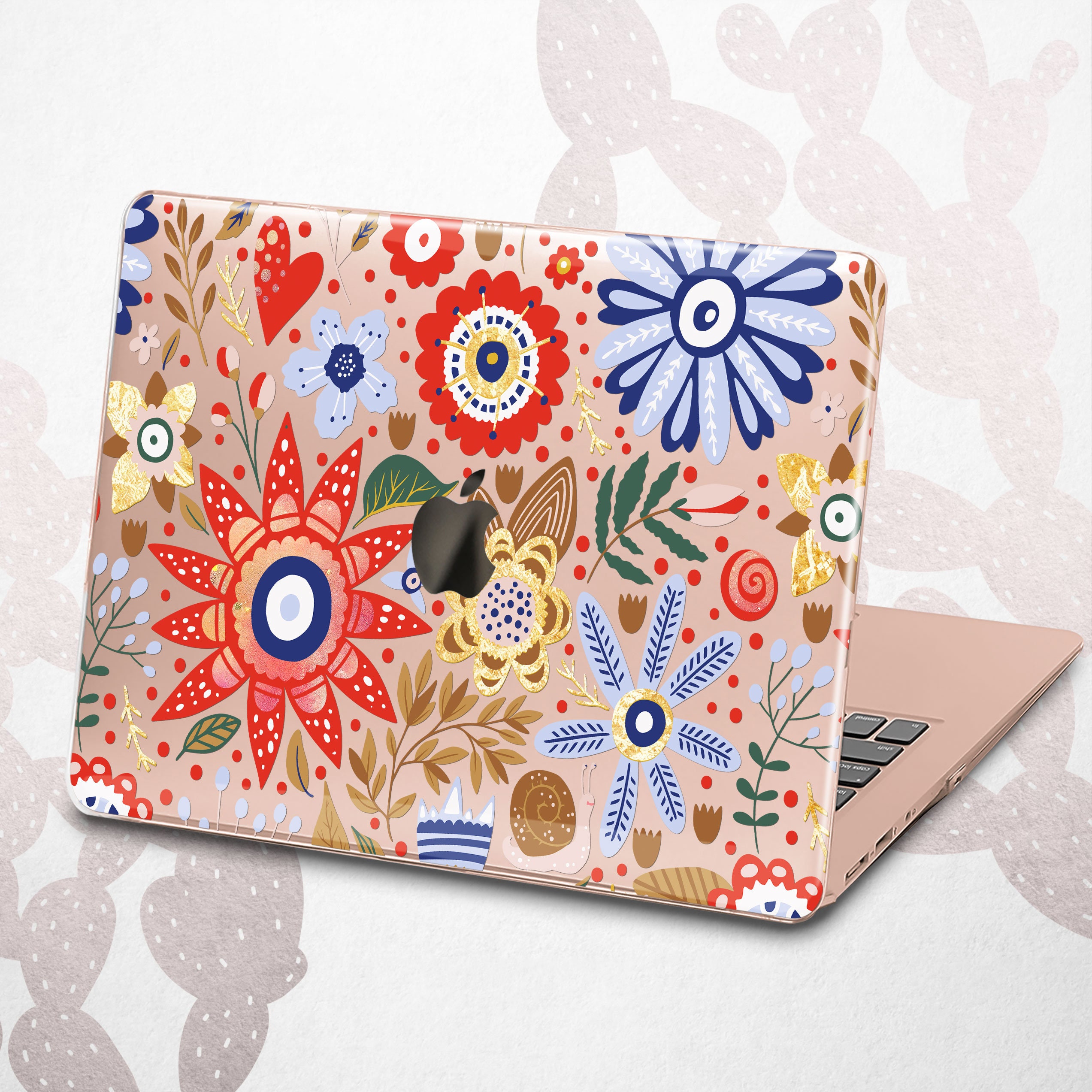 ボヘミアンワイルドフラワーMacBookケース：花飾りカバー - Etsy 日本