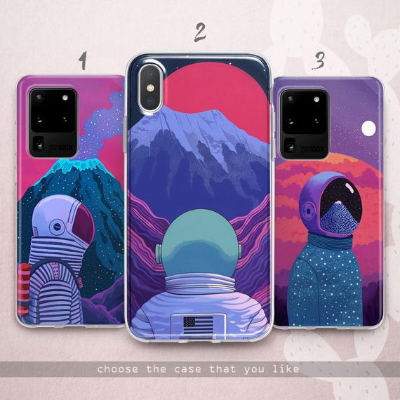 Spaceman Galaxy iPhone Case: Astronaut & Volcano Design Spaceman Galaxy iPhone Case: Astronaut & Volcano Design