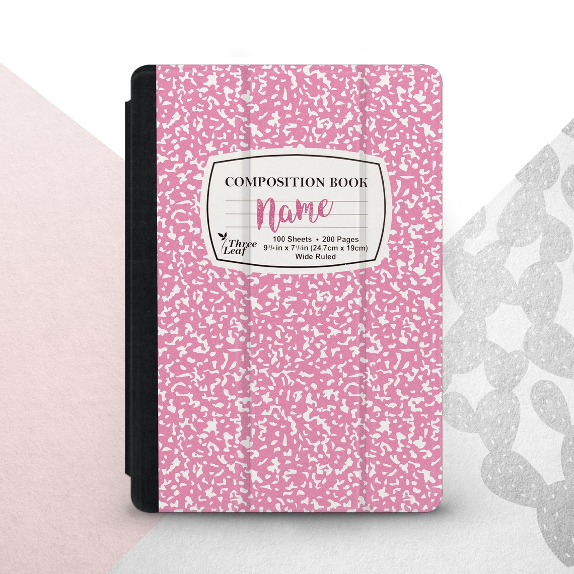 Pink Composition Book Ipad 10.5 10.2 Cover Custom Notebook Etsy