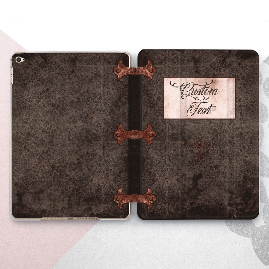 Old Book Cover iPad Mini 6 5 4 Personalized Custom Text iPad 10.9 10.5