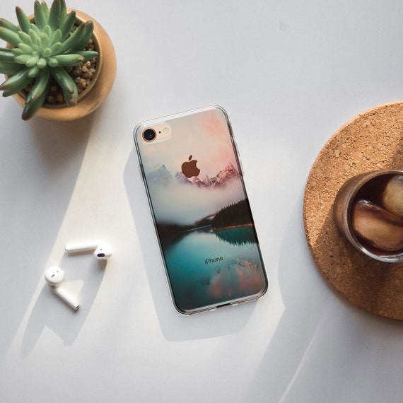 Forest Lake Transparent Phone Case: Nature Mountain iPhone Samsung Pixel Cover