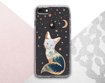 Custodia per telefono Forest Fox: Boho Night Stars Galaxy Cover