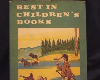 1958 Best in Childrens Book, Vintage Hardcover Story Book With 10