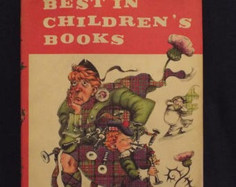1958 Best in Childrens Book, Vintage Hardcover Story Book With 10