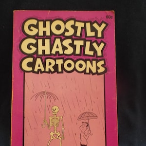 Vintage 1971 Ghostly Ghastly Cartoons, Paperback Book by Marvin Townsend