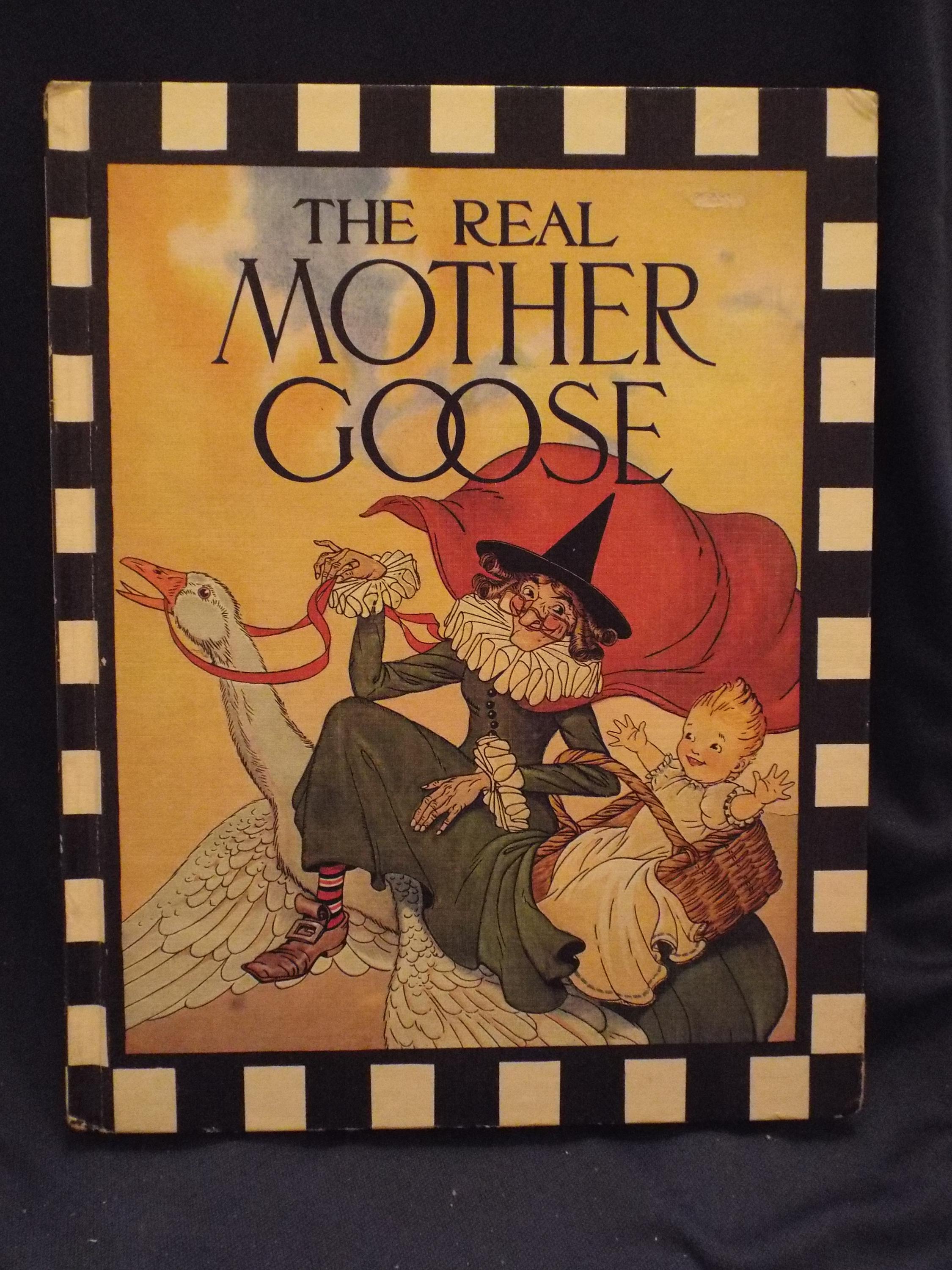 Vintage 1944 The Real Mother Goose, Large Oversized H/C Book by Blanche Fisher Wright