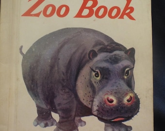 1952 My First Zoo Book, A Rand McNally Elf Book Vintage Children’s Book