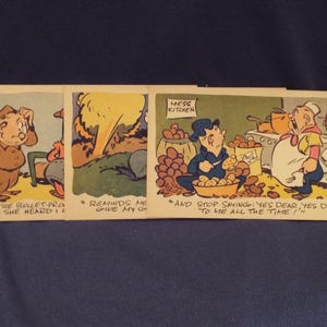 3 Different Vintage 1943 Comic Cartoon Humor Postcard - US Army Postal Service Unused