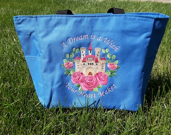 Disney Inspired Embroidered Tote Bag