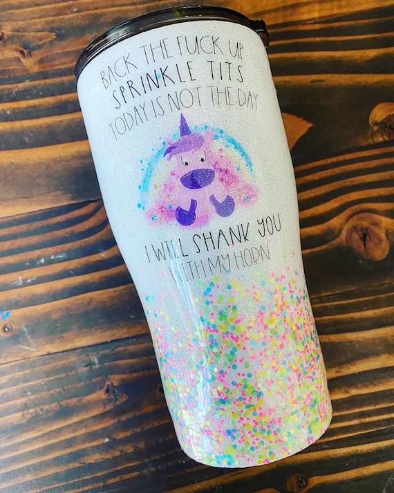 Sprinkle Tits, Unicorn, Adult, Glitter, 20oz Custom Tumbler - Etsy