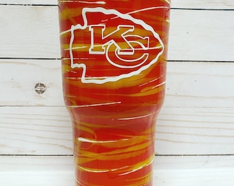 KC Chiefs Inspired Football Tumbler 30oz