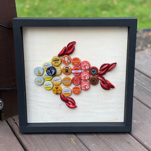 Tropical Fish Bottle Cap Art