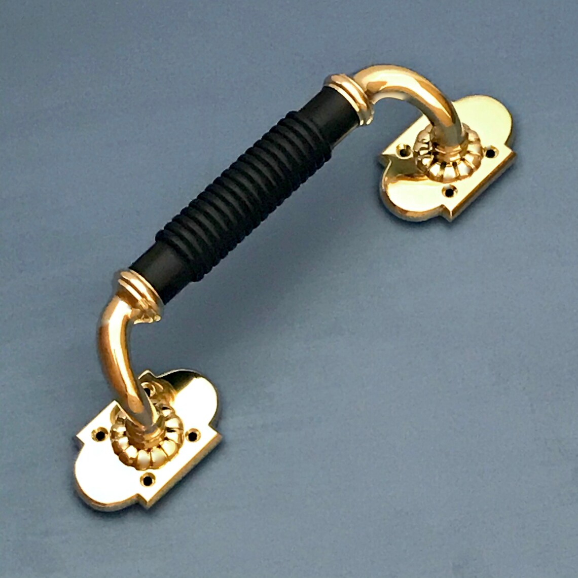 Large 10 Cast Brass Wood Door Pull Handles Grab Ebony Etsy