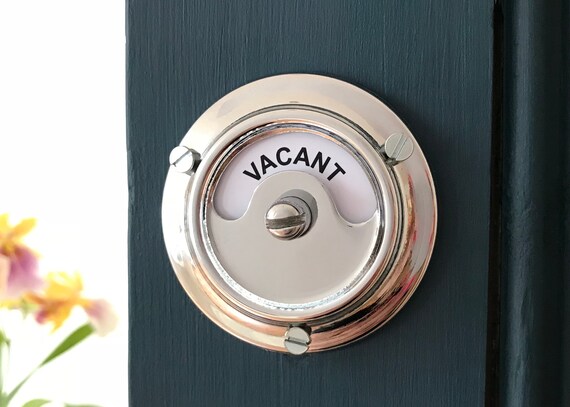 Chrome Vacant Engaged Lock Bolt Vintage Style Indicator Etsy