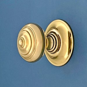 Manija central de latón grande de estilo georgiano para puerta de entrada, aldaba para correo, carta principal (MÁS DISPONIBLES)