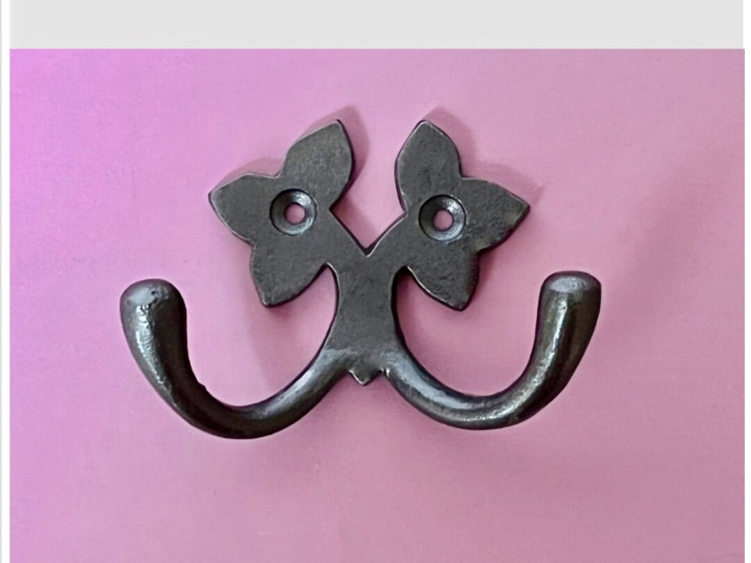 Cast Iron Double Coat Hooks Hook Hangers Vintage Arts Crafts Etsy