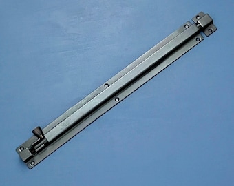 Old Stock Antique Brass 12″ Door Slide Bolt Lock Large Heavy Duty Latch