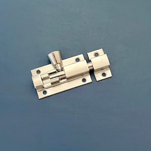 Old Stock Aluminium 2″ Door Slide Bolt Lock Large Heavy Duty Latch Alloy