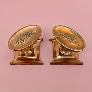 Pairs Reclaimed Copper Edwardian Decorative Door Handles Knobs Pull Furniture Mortice lock Vintage Antique Interior