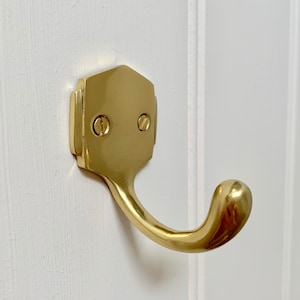Brass Art Deco coat hooks hook hangers decor