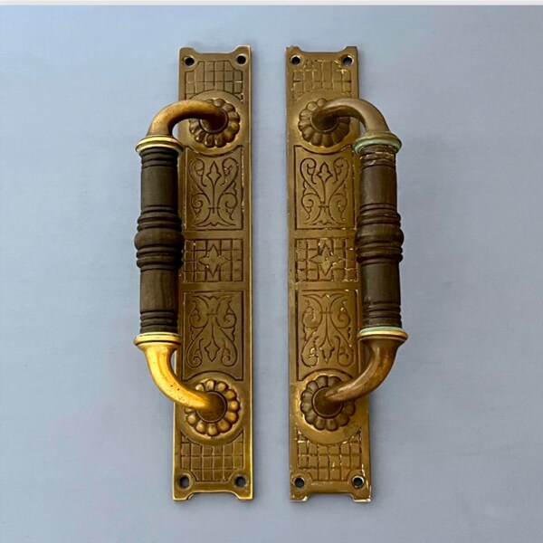 Antique Brass Pull Handles Etsy UK